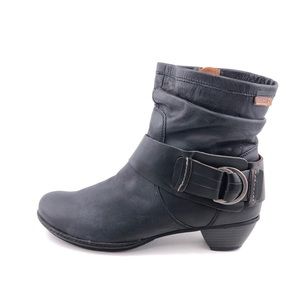 Pikolinos Brujas Black Leather Ankle Boots EUR 39